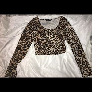 Forever 21 leopard crop top